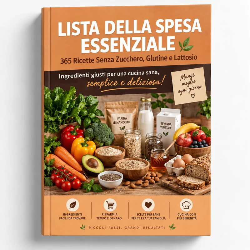 Lista della spesa per ricette senza zucchero, senza glutine e senza lattosio